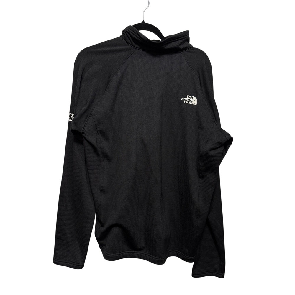 The North Face Mens L Black 1/4 Zip Long Sleeve Pullover Performance Top Logo